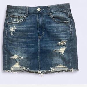 ✨NWT American Eagle Outfitters Dark Blue Distressed Jean Skirt
